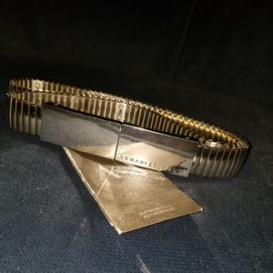 Armani Exchange Silver Clasp Belt elastic 28"